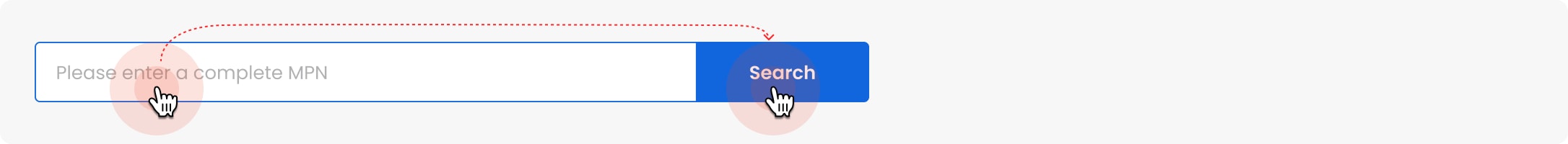Step 1 demo: enter a complete MPN and click Search